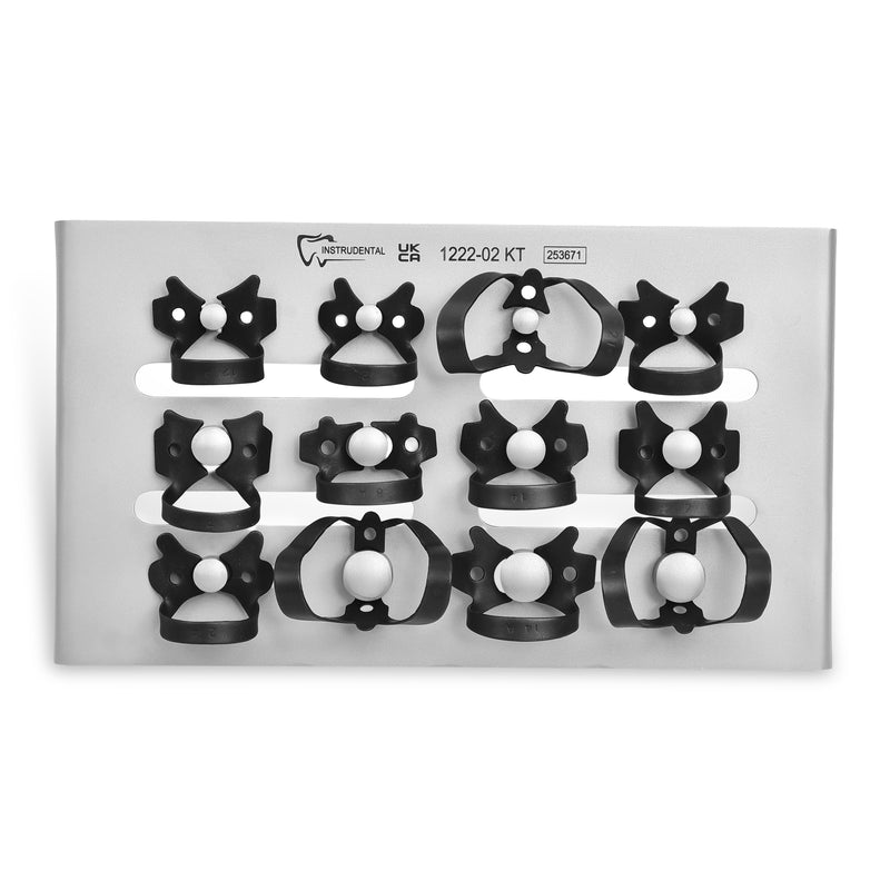 Rubber Dam Clamps Kit 12 Pcs Black Titan