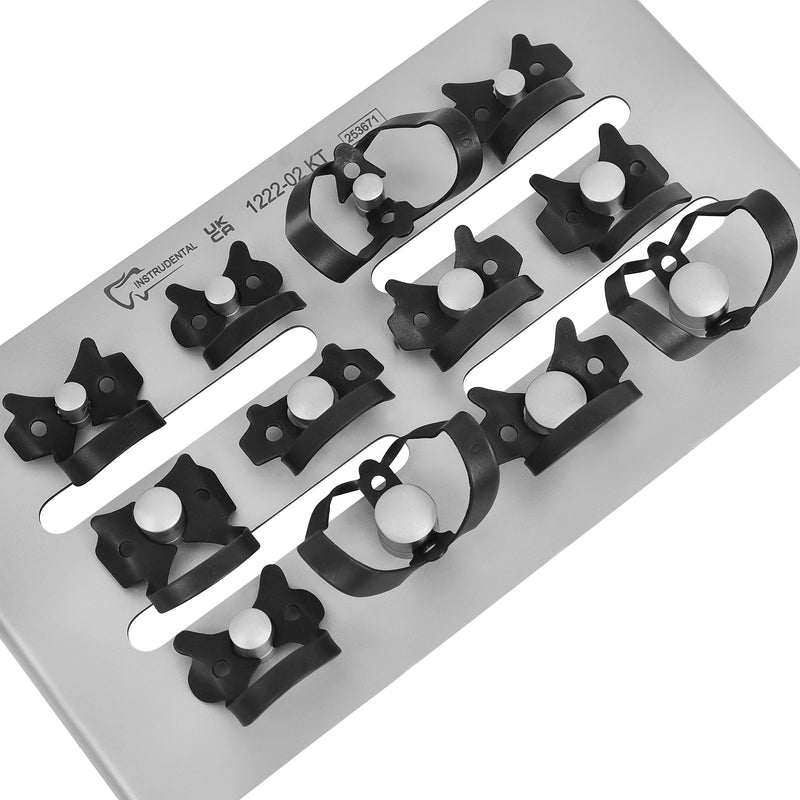 Rubber Dam Clamps Kit 12 Pcs Black Titan