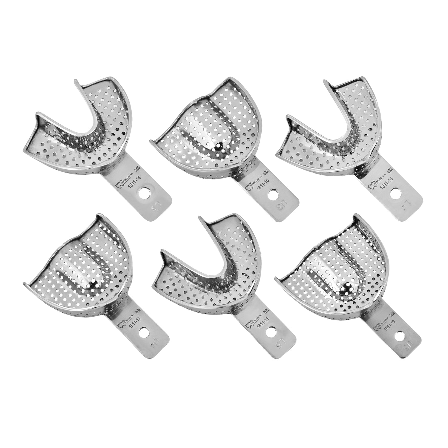 Impression Trays Set Perforated