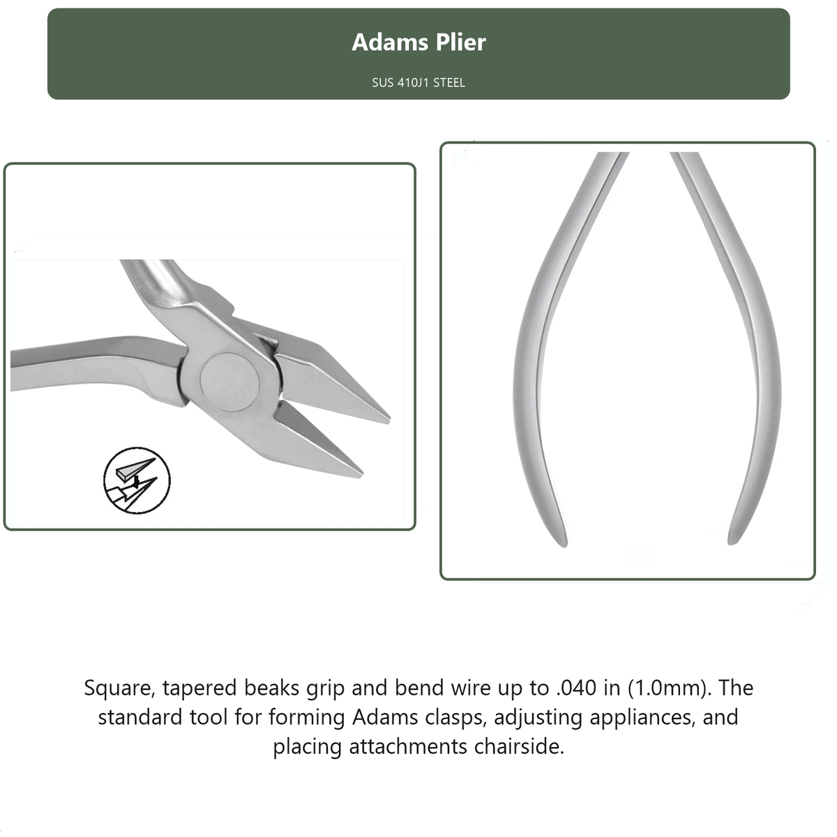 Adams Plier, dental instrument by InstruDental