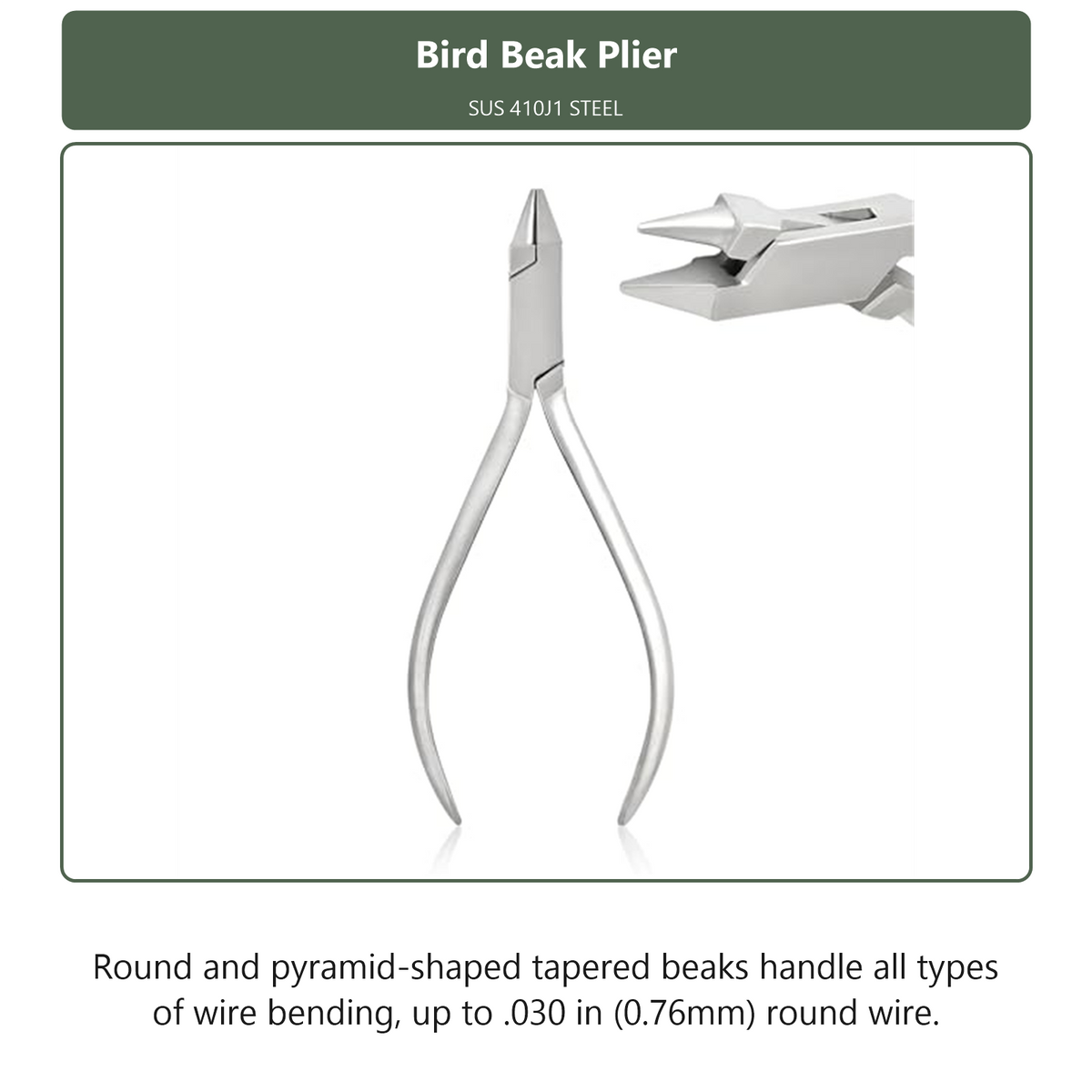 Bird Beak Plier, dental instrument by InstruDental