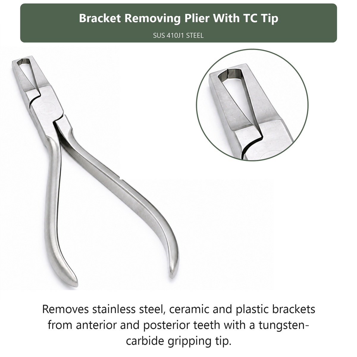 Bracket Removing Plier With TC Tip, dental instrument by InstruDental