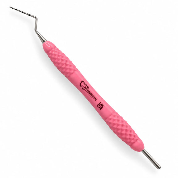 CP15 UNC periodontal probe with pink silicone handle