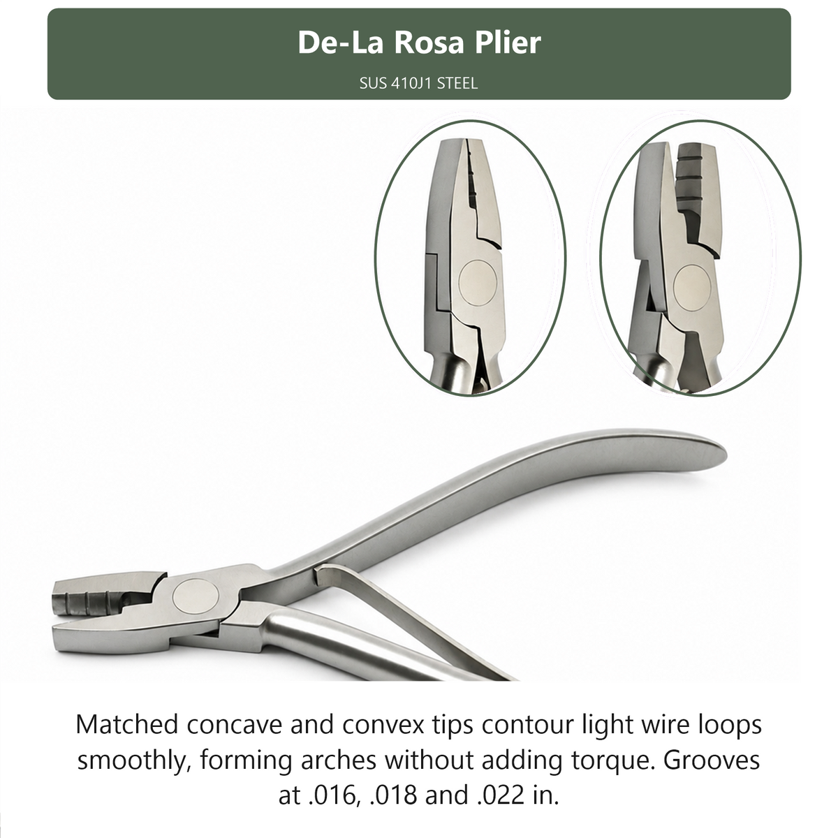 De-La Rosa Plier, dental instrument by InstruDental