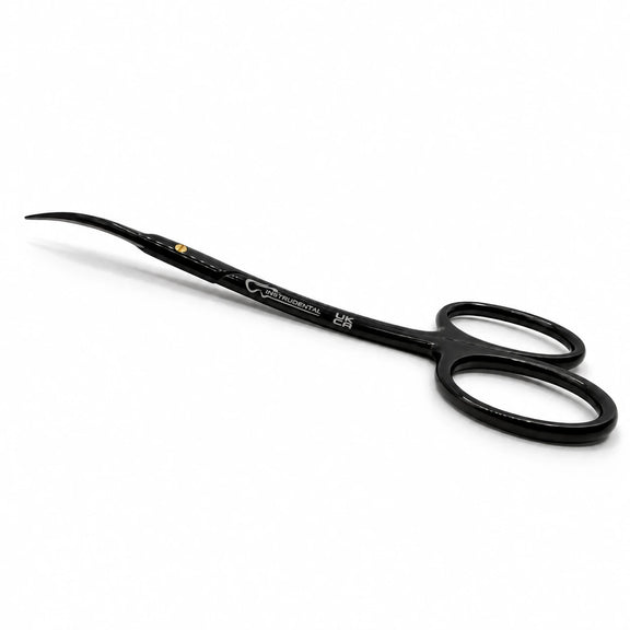 Goldman Fox scissor, double curved, black, 13cm