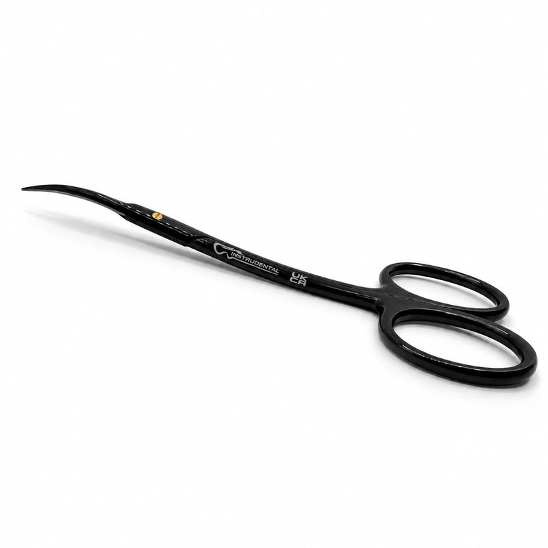 Goldman Fox scissor, double curved, black, 13cm