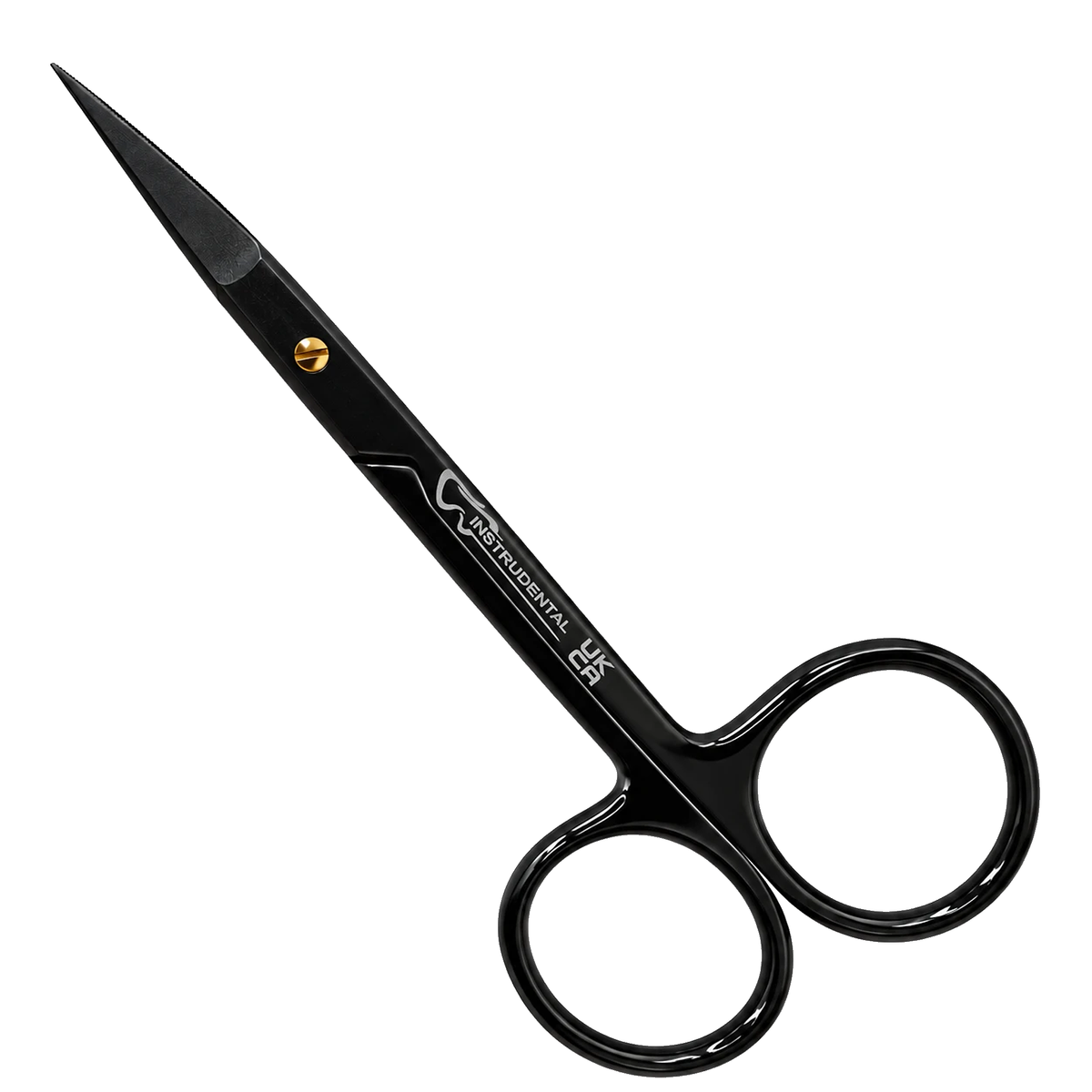 Goldman Fox scissor, straight, black, 13cm