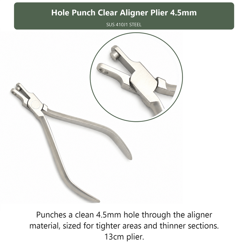 Hole Punch Clear Aligner Plier 4.5mm, dental instrument by InstruDental