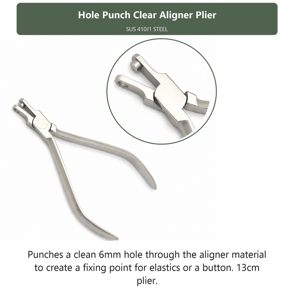 Hole Punch Clear Aligner Plier, dental instrument by InstruDental