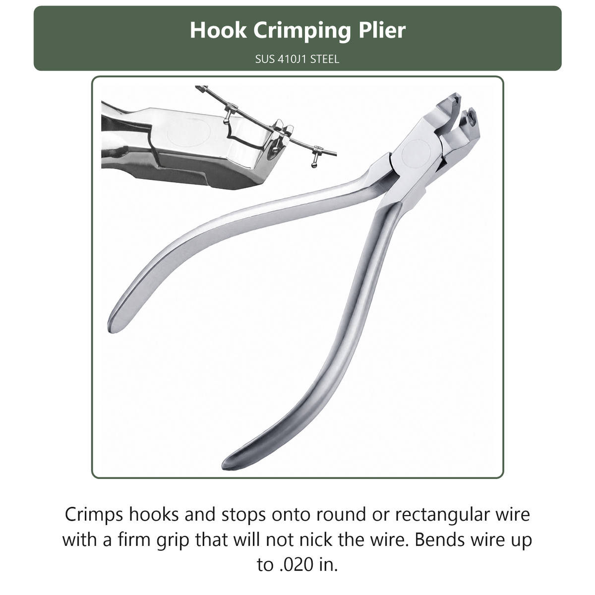 Hook Crimping Plier, dental instrument by InstruDental