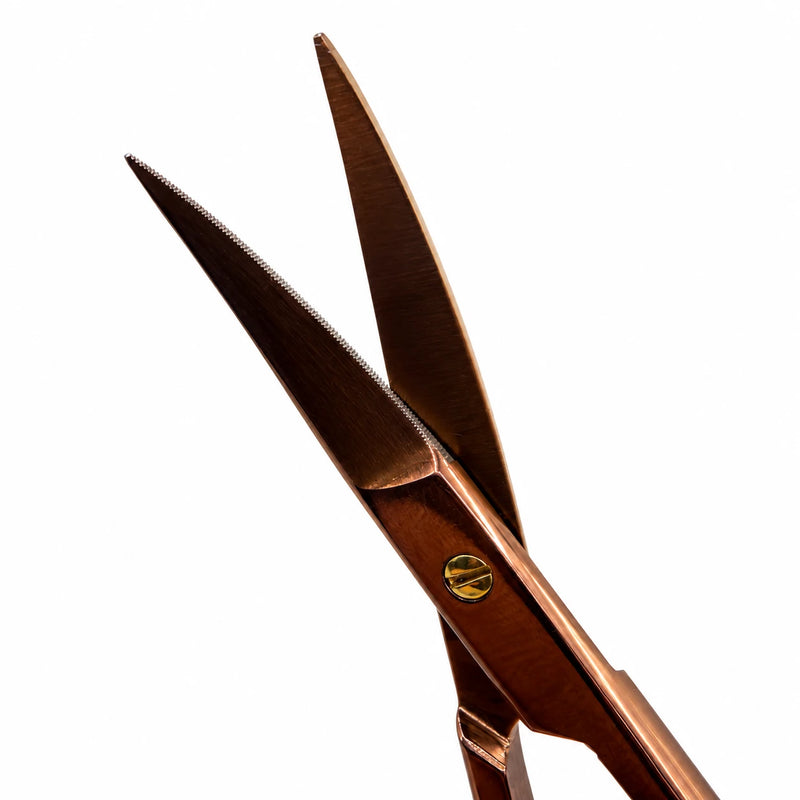 Iris Scissor, Curved, Super Cut,Rose Gold
