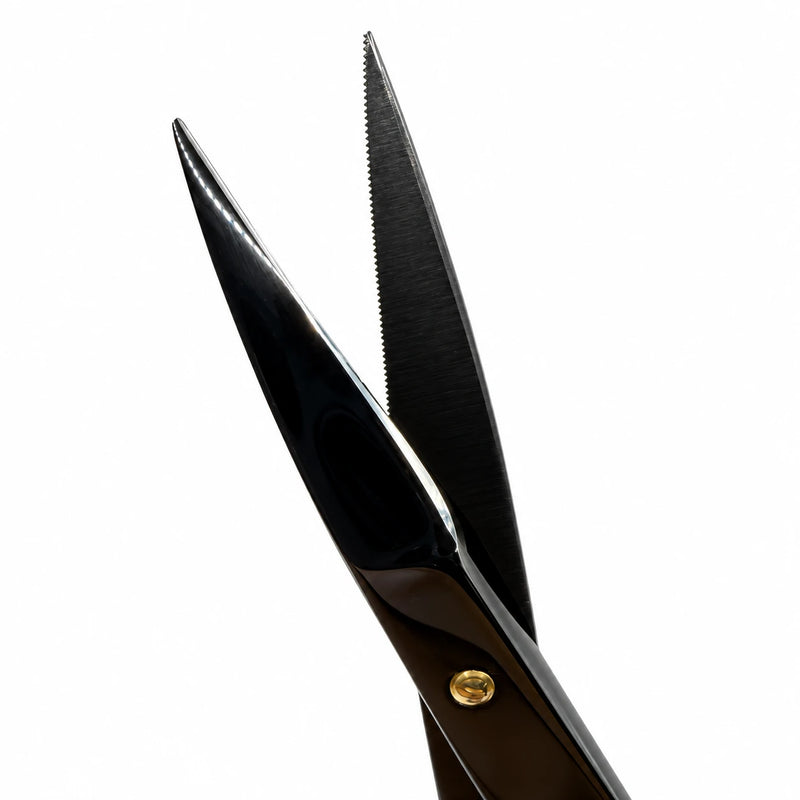 La Grange scissor, double curved, black, 11cm