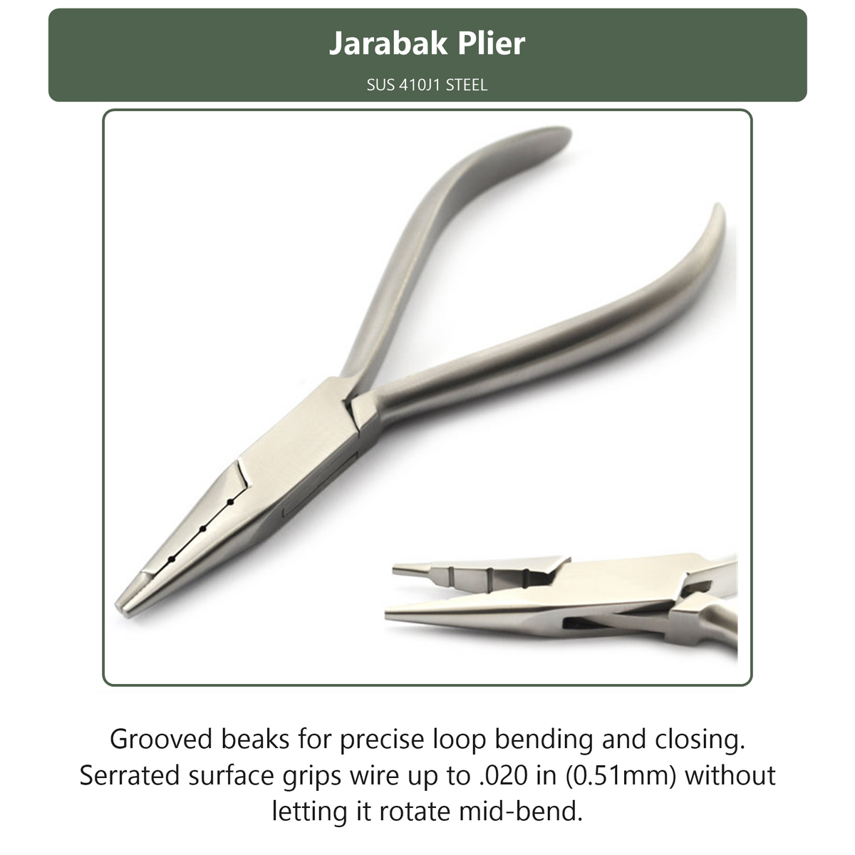 Jarabak Plier, dental instrument by InstruDental