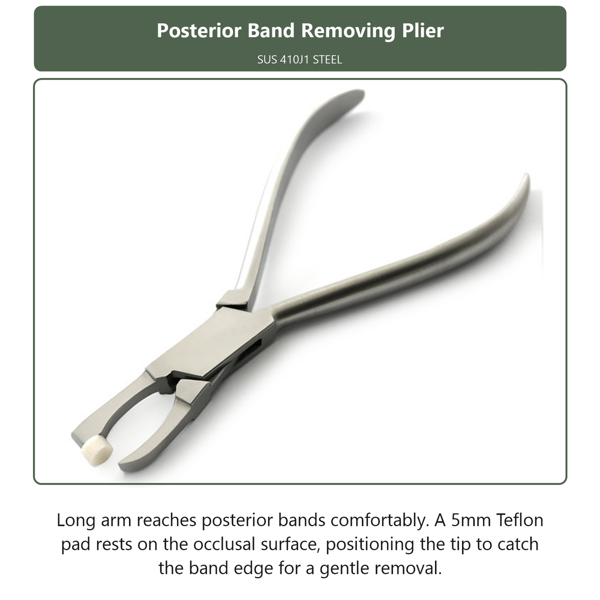Posterior Band Removing Plier, dental instrument by InstruDental