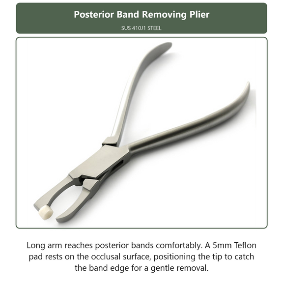 Posterior Band Removing Plier, dental instrument by InstruDental