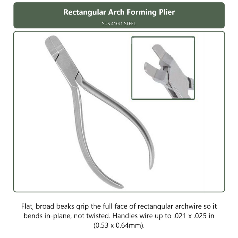 Rectangular Arch Forming Plier, dental instrument by InstruDental