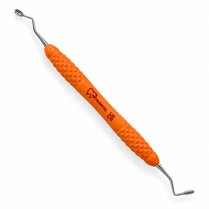 Posterior occlusal modelling instrument with orange silicone handle