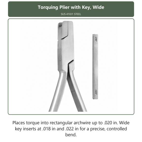 Torquing Plier with Key Wide, dental instrument by InstruDental