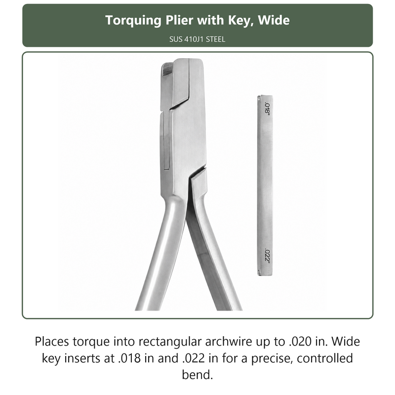 Torquing Plier with Key Wide, dental instrument by InstruDental