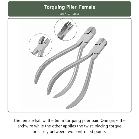 Torquing Plier Female, dental instrument by InstruDental