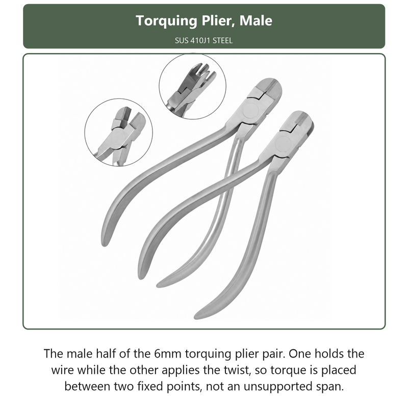 Torquing Plier Male, dental instrument by InstruDental