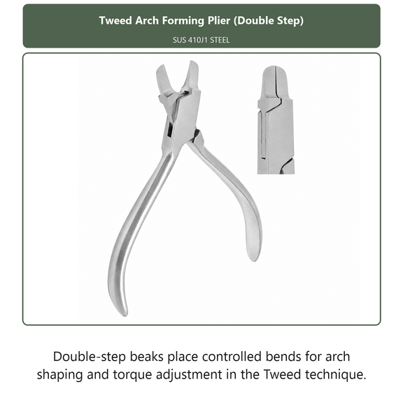 Tweed Arch Forming Plier Double Step, dental instrument by InstruDental