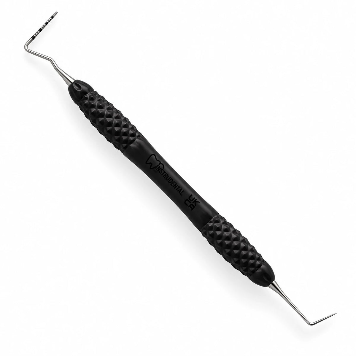 UNC-15 probe and No. 6 explorer with black silicone handle