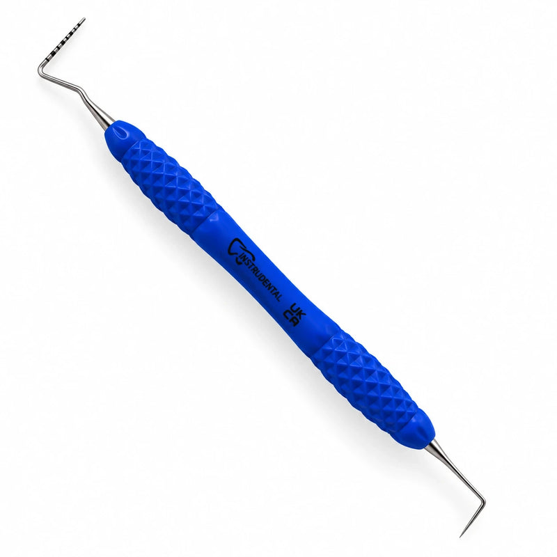 UNC-15 probe and No. 6 explorer, double ended, blue silicone handle