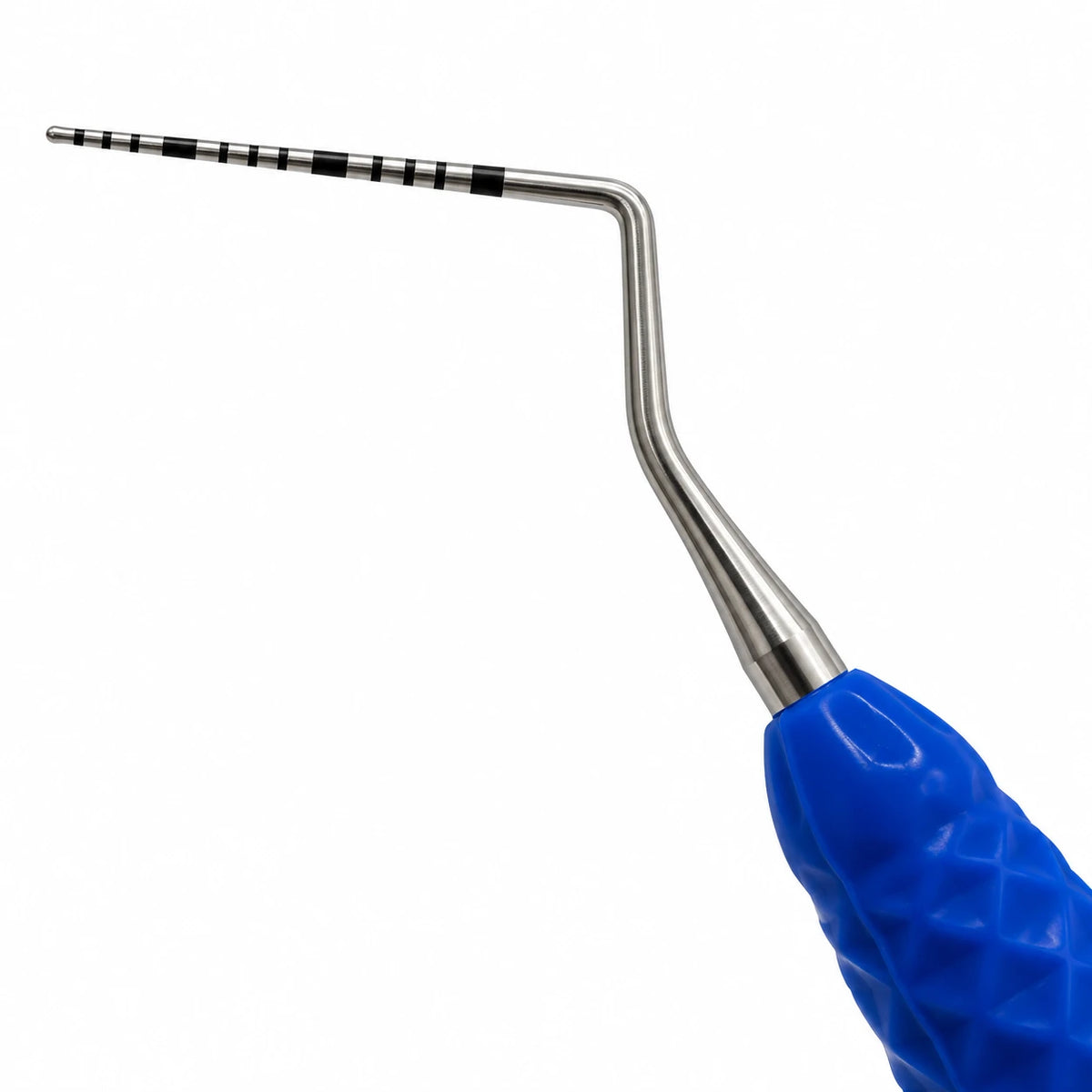 UNC-15 probe end with millimetre markings and black bands