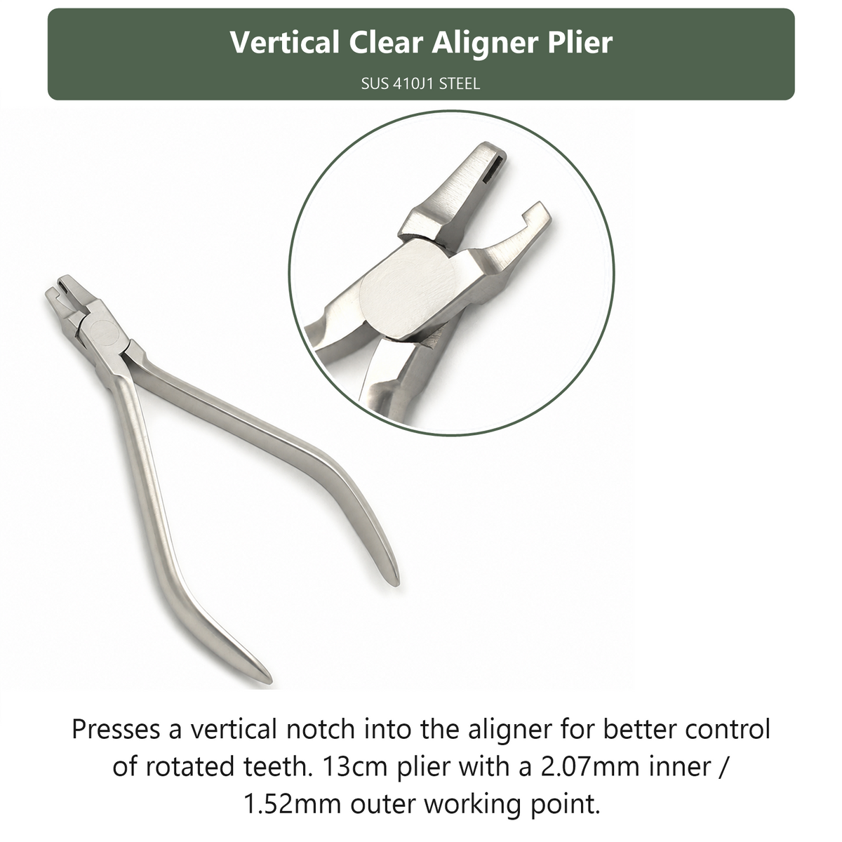 Vertical Clear Aligner Plier, dental instrument by InstruDental