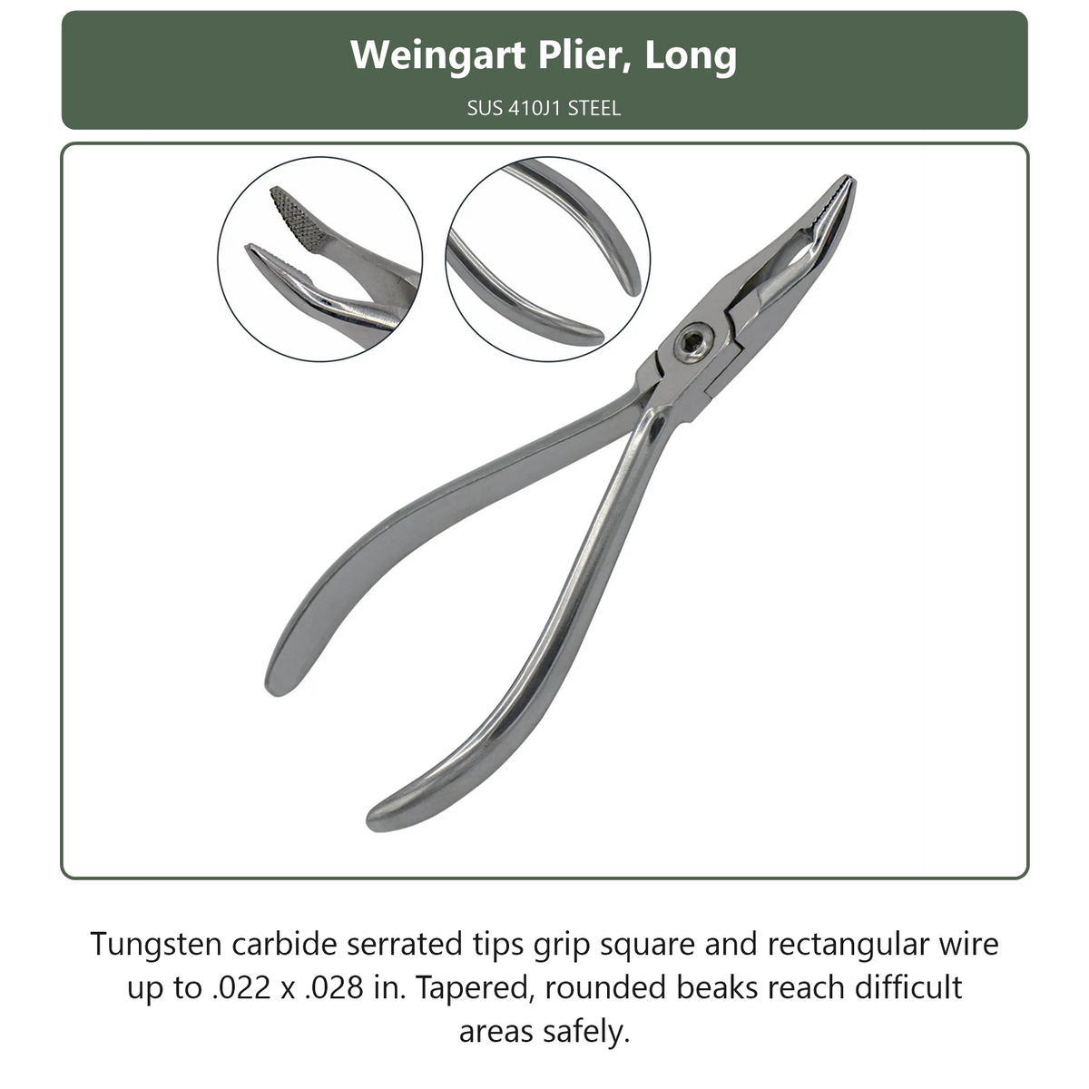 Weingart Plier Long, dental instrument by InstruDental