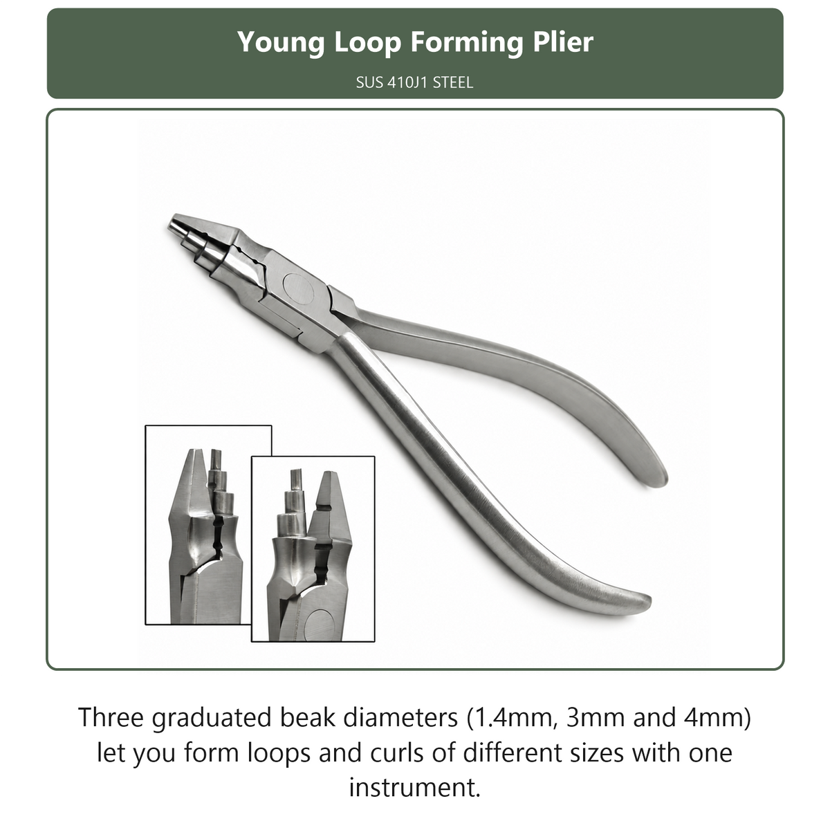 Young Loop Forming Plier, dental instrument by InstruDental