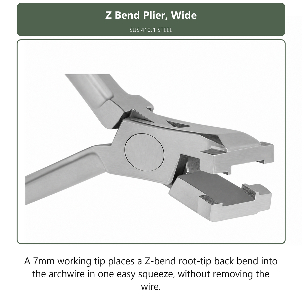 Z Bend Plier Wide, dental instrument by InstruDental
